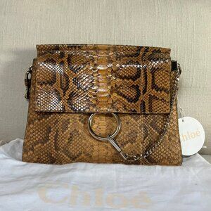 *RARE Chloe Faye Total Python Shoulder Bag Medium